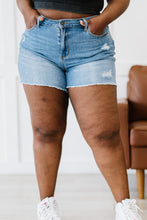 Load image into Gallery viewer, High-Waisted Distressed Shorts