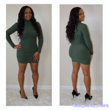 Load image into Gallery viewer, Long Sleeves Ribbed Knit Bodycon Dress