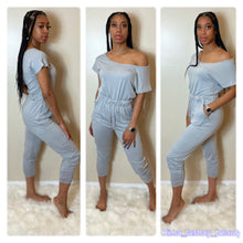 Load image into Gallery viewer, Two way Shoulder Drawstring Jumpsuit