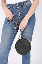 Load image into Gallery viewer, ROUND QUILTED CROSSBODY BAG