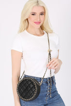 Load image into Gallery viewer, ROUND QUILTED CROSSBODY BAG